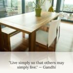 Home 8 High-quality photo of a clean, wooden dining table.